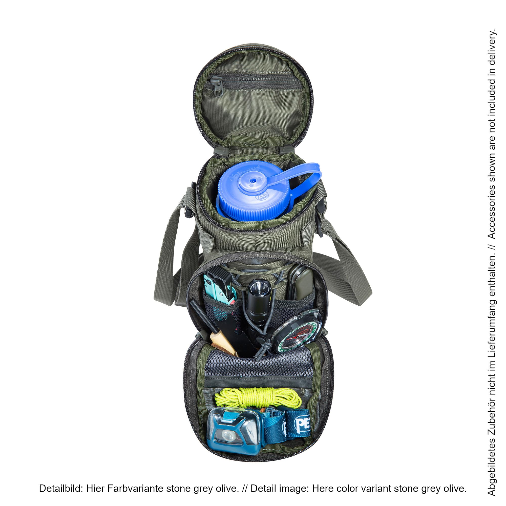 Tatonka Bottle Pouch 1l BC -Isolierhülle für Trinkflaschen mit einem Volumen von 600 ml oder 1 Liter - Mit Schlaufen zur Befestigung am Rucksack (MOLLE kompatibel)