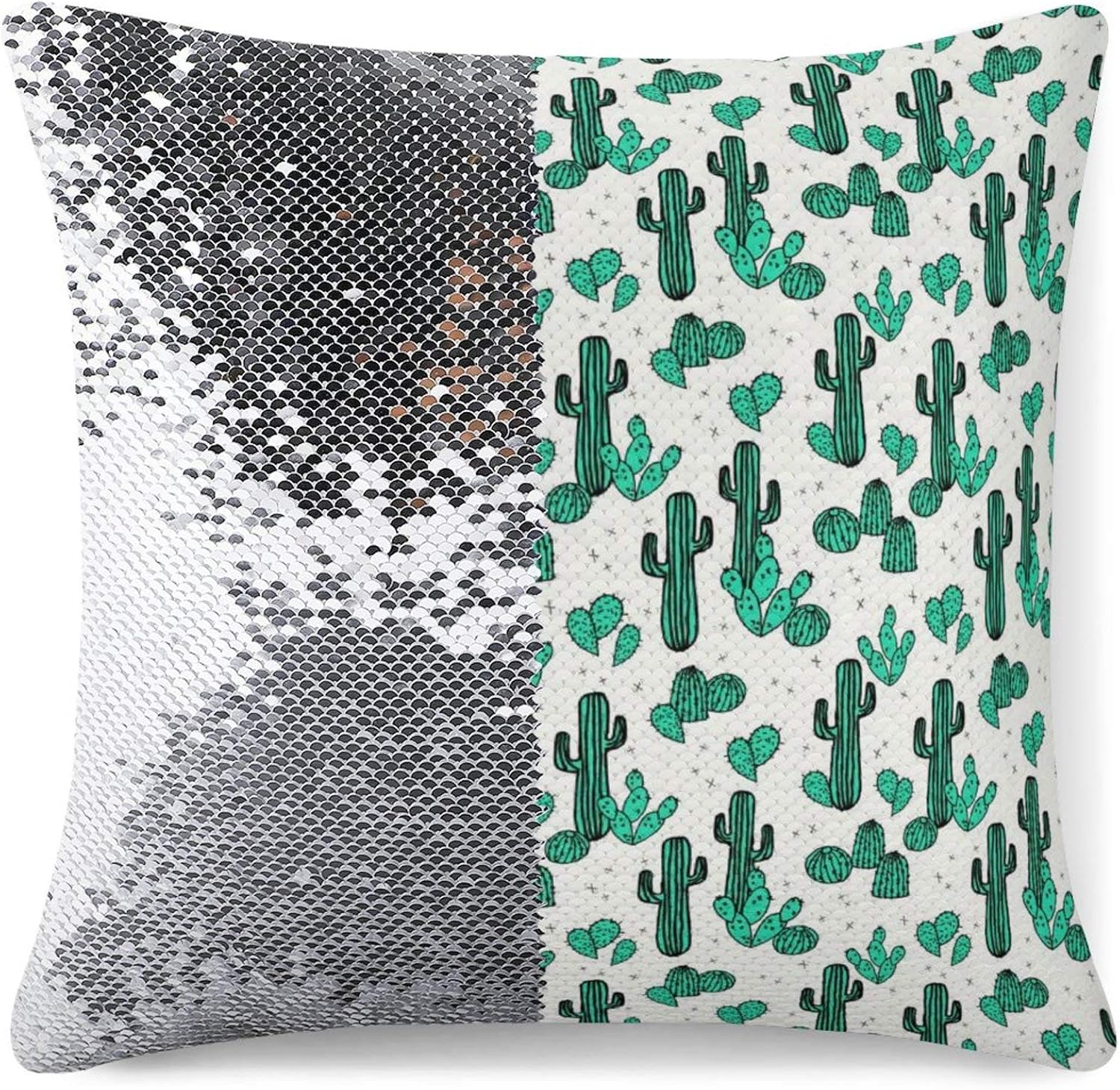 sequin cactus pillow