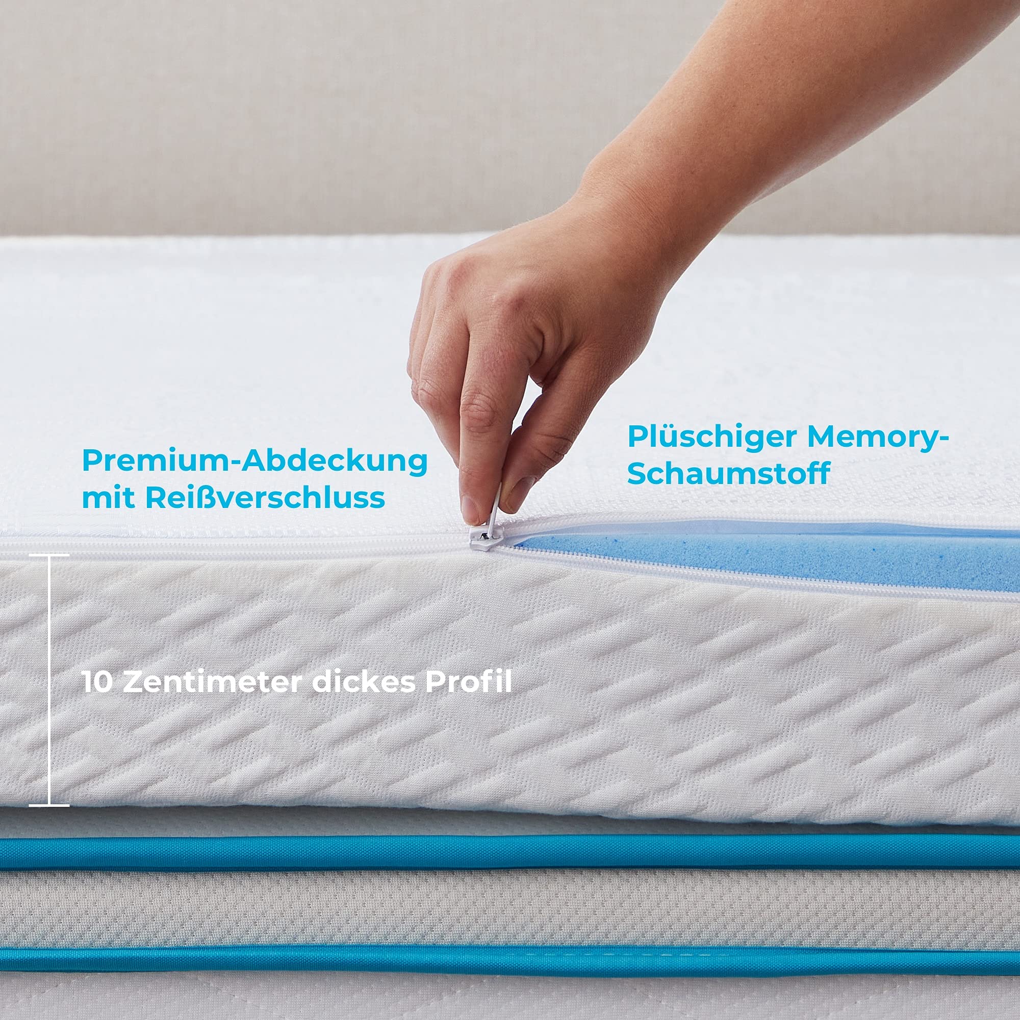 Linenspa Matratzen Topper 160 x 200 cm – Bild 5