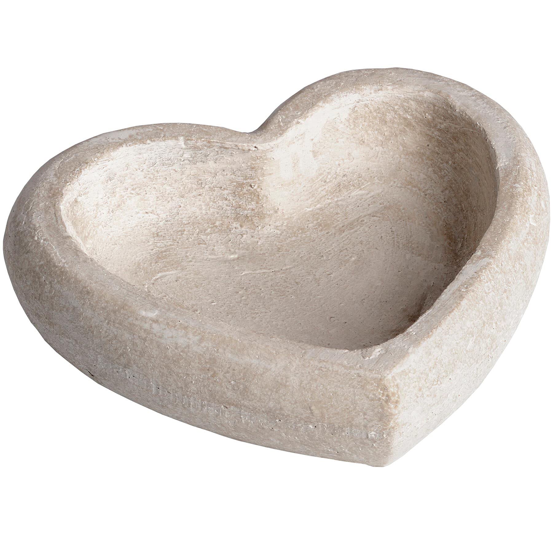 Hill Interiors Cream Stone Heart Dish 23.5Cm