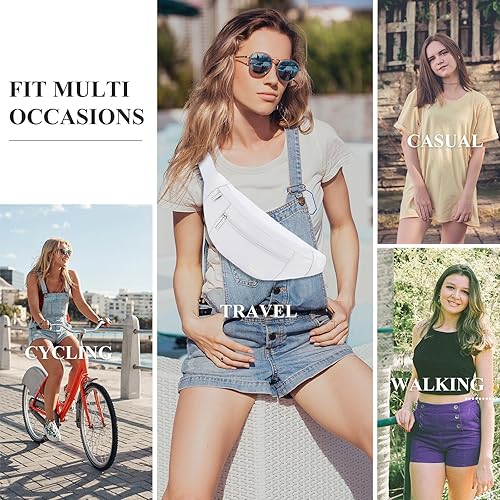 Miniatura 359 de MAXTOP - Cangurera cruzada grande con 4 bolsillos con cremallera, ideal para eventos deportivos, festivales, entrenamiento, viajes, correr y uso