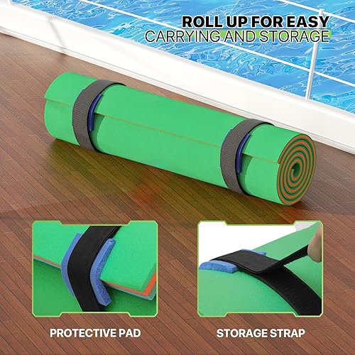Miniatura 8 de Magshion Large Water Floating Mat for Adults Pool Lake Boating Float Pad 12 x 6 ft