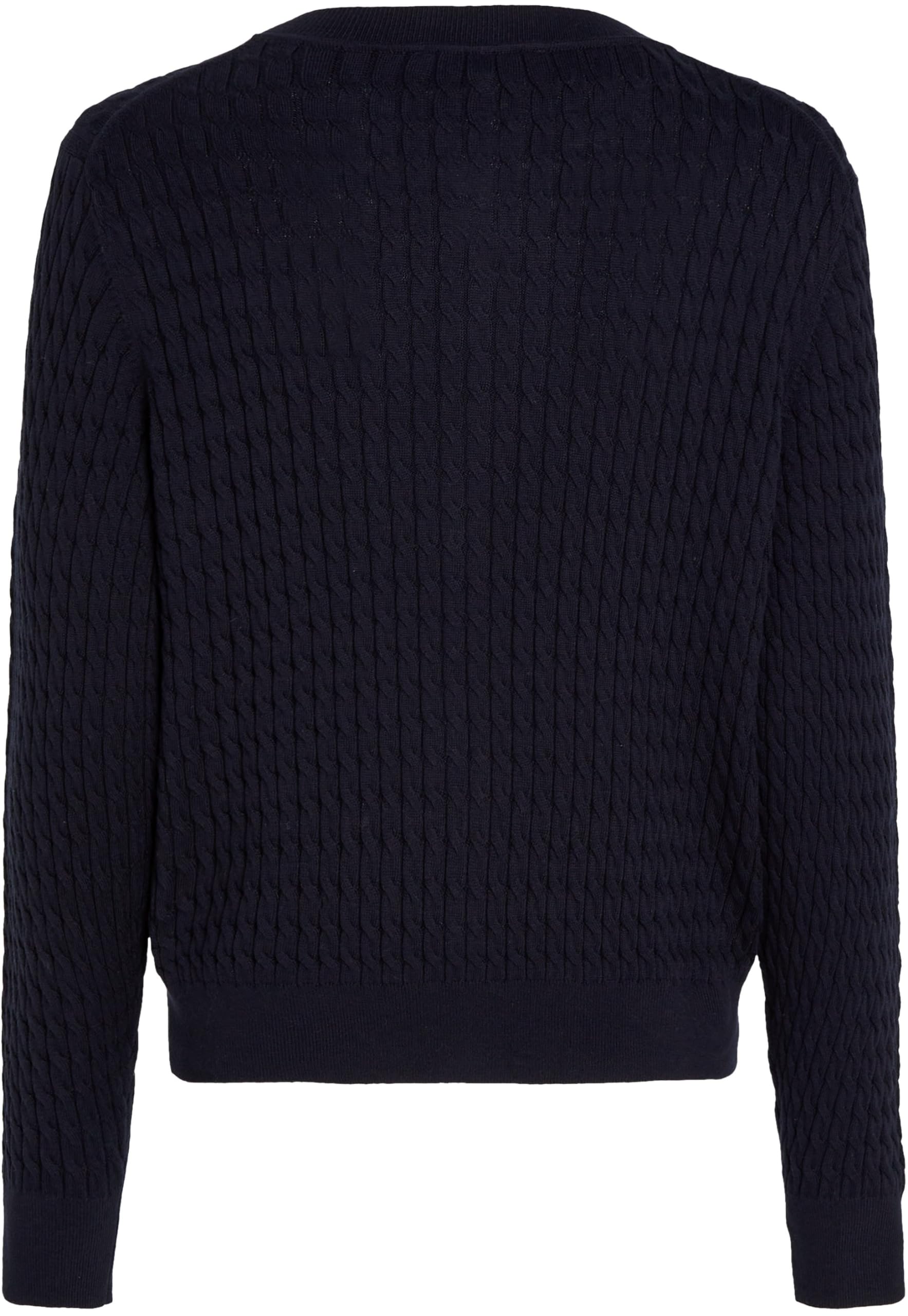 Tommy Hilfiger Donna Giacca in Maglia Cardigan Motivo a Trecce