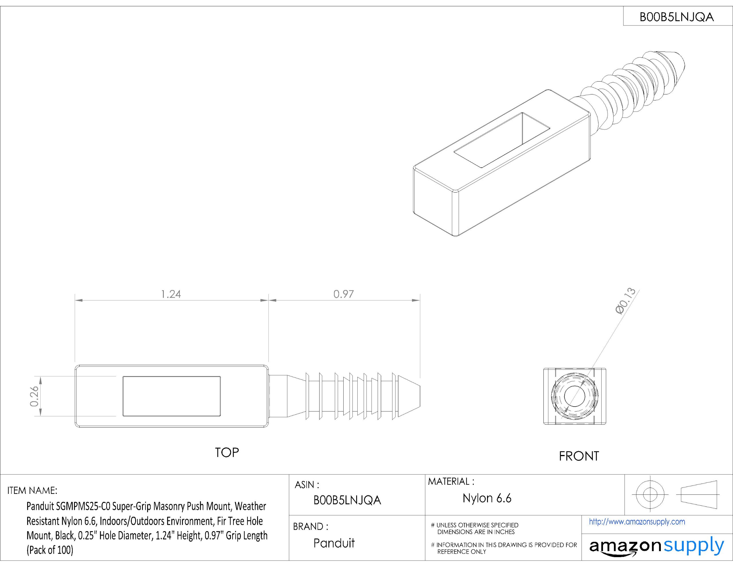 Amazon.co.jp: パンドウイット スーパーグリップ用コンクリート用