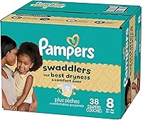 Vista 16 de Pampers Swaddlers - Pañales desechables muy suaves para bebé talla 8, 38