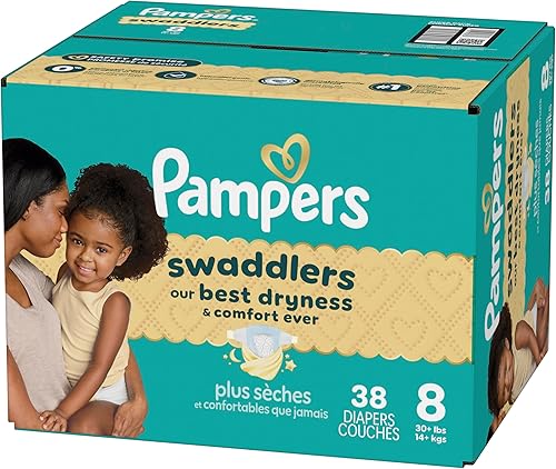 Miniatura 19 de Pampers Swaddlers - Pañales desechables muy suaves para bebé talla 8, 38 unidades
