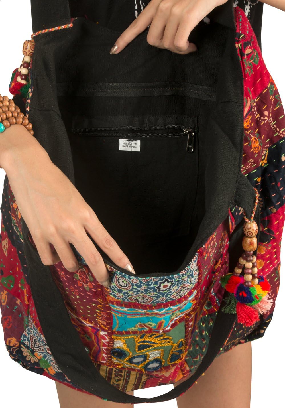 Tribe Azure Fair Trade Women's Cotton Shoulder-Handbags - Image 5