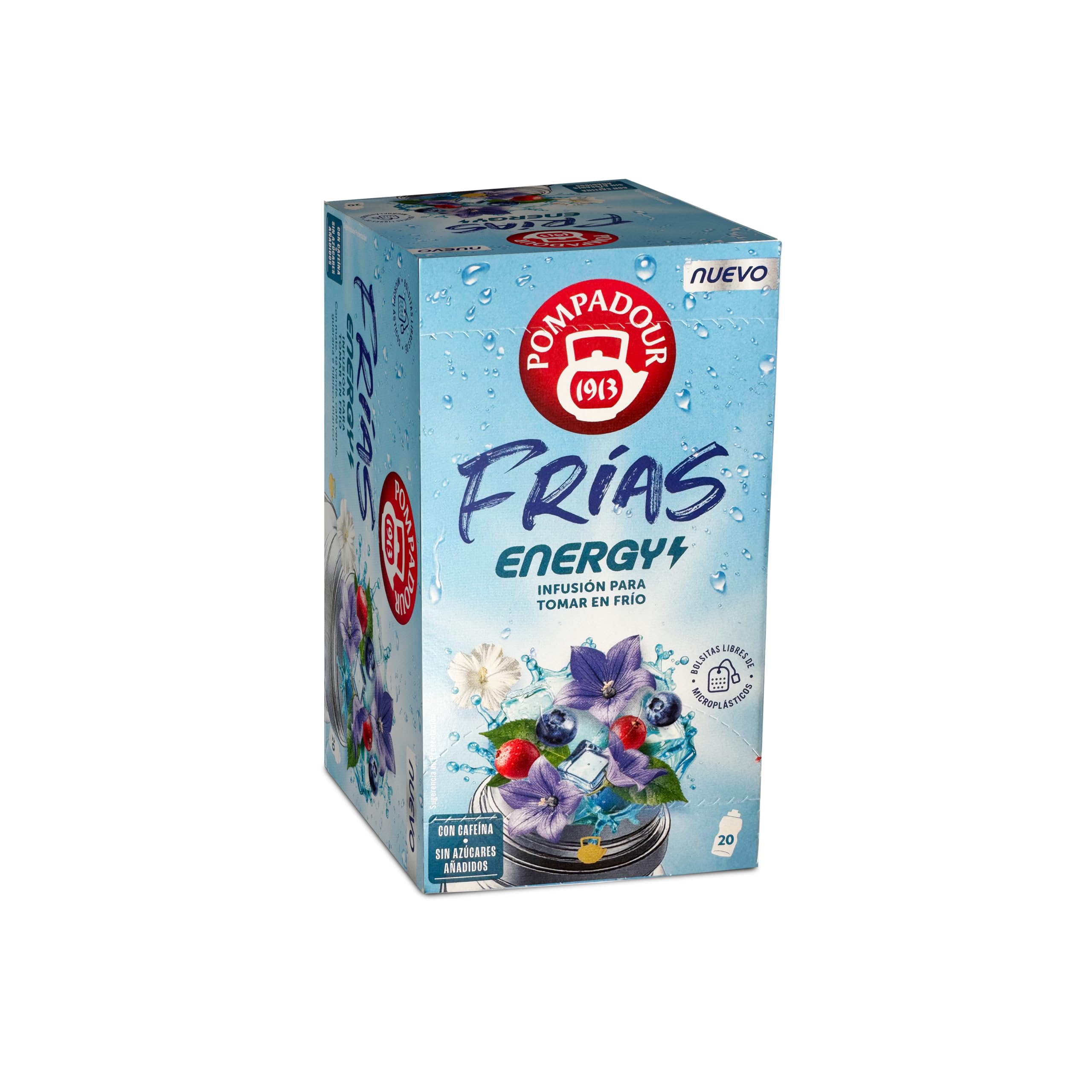 Pompadour - Té Frío - Frías Energy - Complemento Alimenticio - 20 Bolsitas