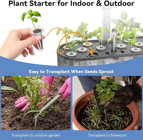 Miniatura 6 de inbloom Esponjas de cultivo, 50 cápsulas de repuesto para plantación de raíces, diseño especial para sistema hidropónico, suministros de jardín