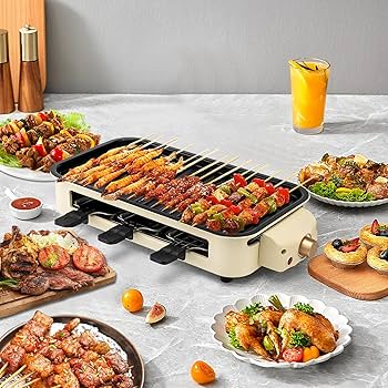 Amazon.com: Pukomc Electric Indoor Grill,2 in 1 Indoor