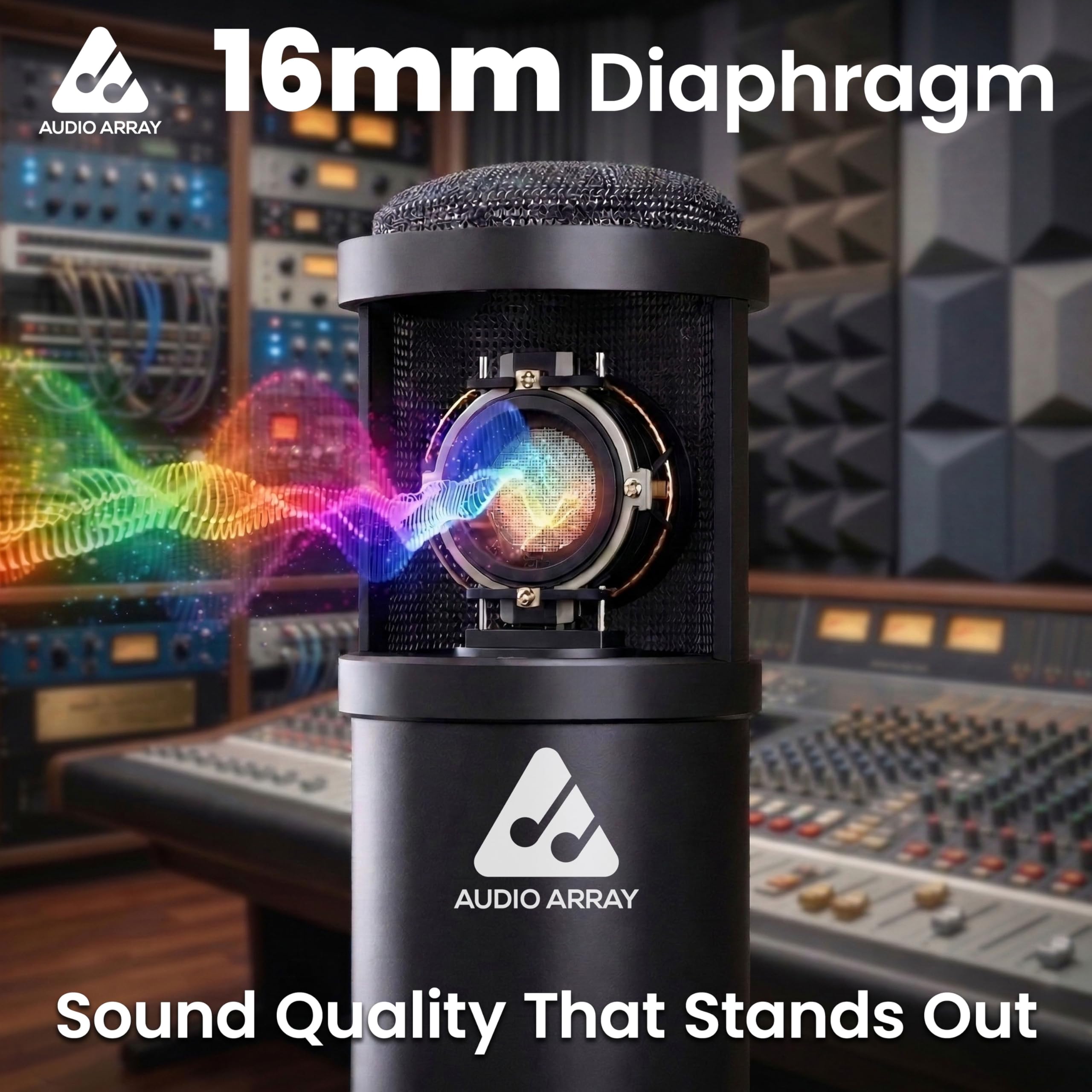 Audio Array Singing Bundle | Condenser Mic with Boom Arm & Sound Card V8 | Voice Effects, Reverb, Bluetooth | Ideal for Podcasting, Karaoke, Live Streaming, YouTube & Singing - GB-03 — Amazon image 3