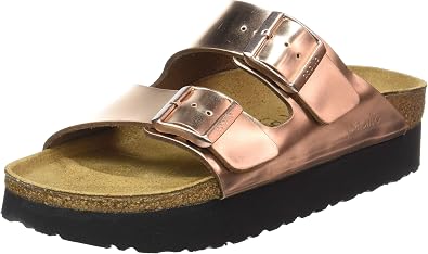 Amazon.com: Birkenstock Papillio Arizona Plataforma de cuero estrecho cobre  metálico para mujer, marrón : Ropa, Zapatos y Joyería