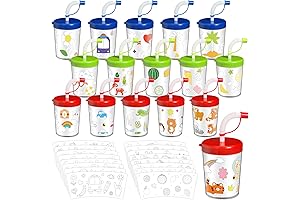 Color Your Own Cups for Kids by Nitial: 16-Pack Bulk Easter Cups...
