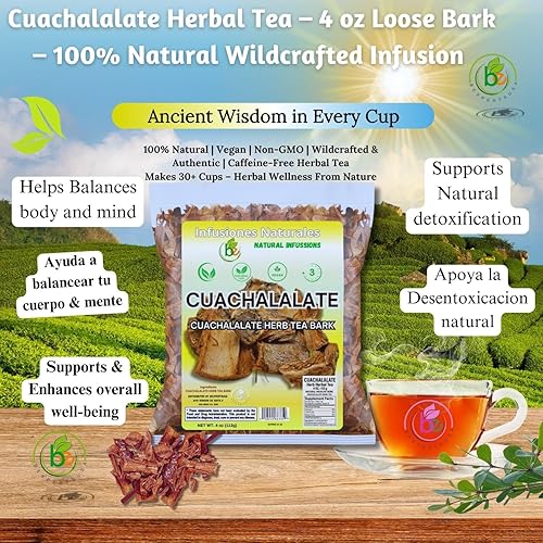 Miniatura 3 de B-Experts Té Cuachalalate de 4 onzas - 3.99 oz. Cuachalala mexicana, silvestre (Juliana Adstringens)  100% natural - SIN OGM  Auténtico té de