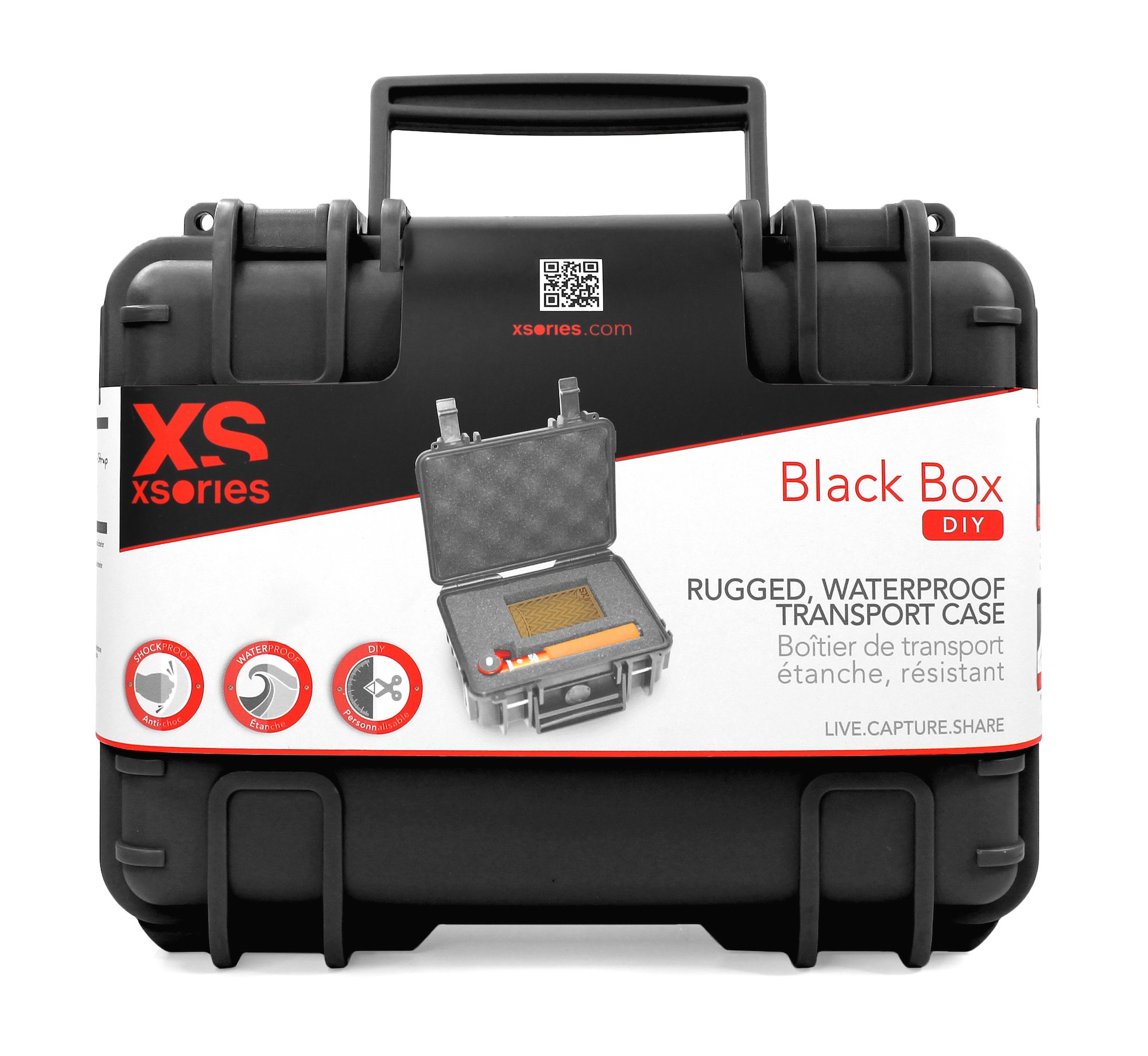 XSoriesBLBO2B001 Black Box DIY Shock Proof Waterproof Camera Case (Black)