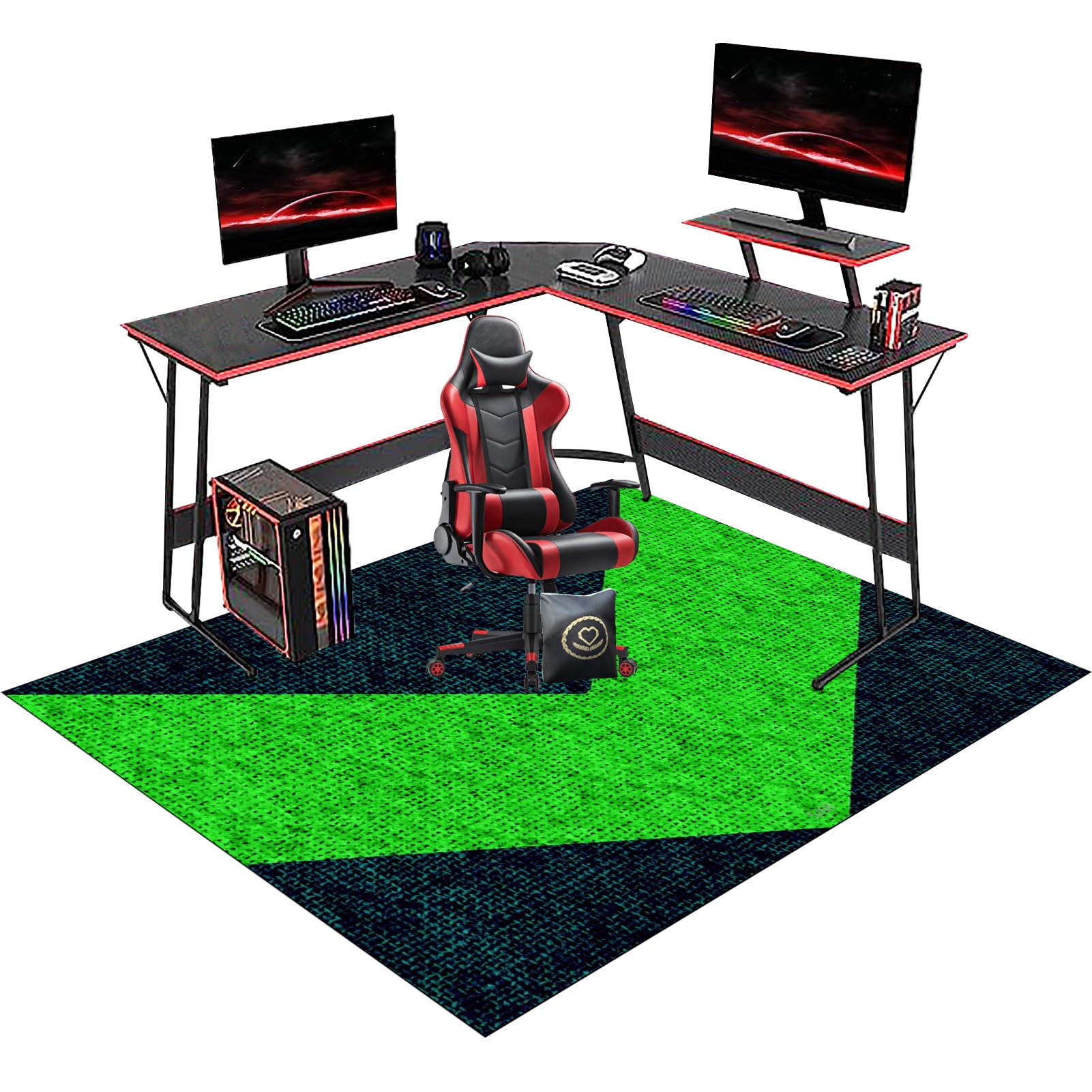 RxiBeFuw Carpet Protector Floor Mat - Office Rug - Office Chair Mat for Carpets - Gaming Chair Mat - 90 x 140 cm Desk Chair Mat for Carpeted Floors - Floor Protector for Office and Home Desk Chairs