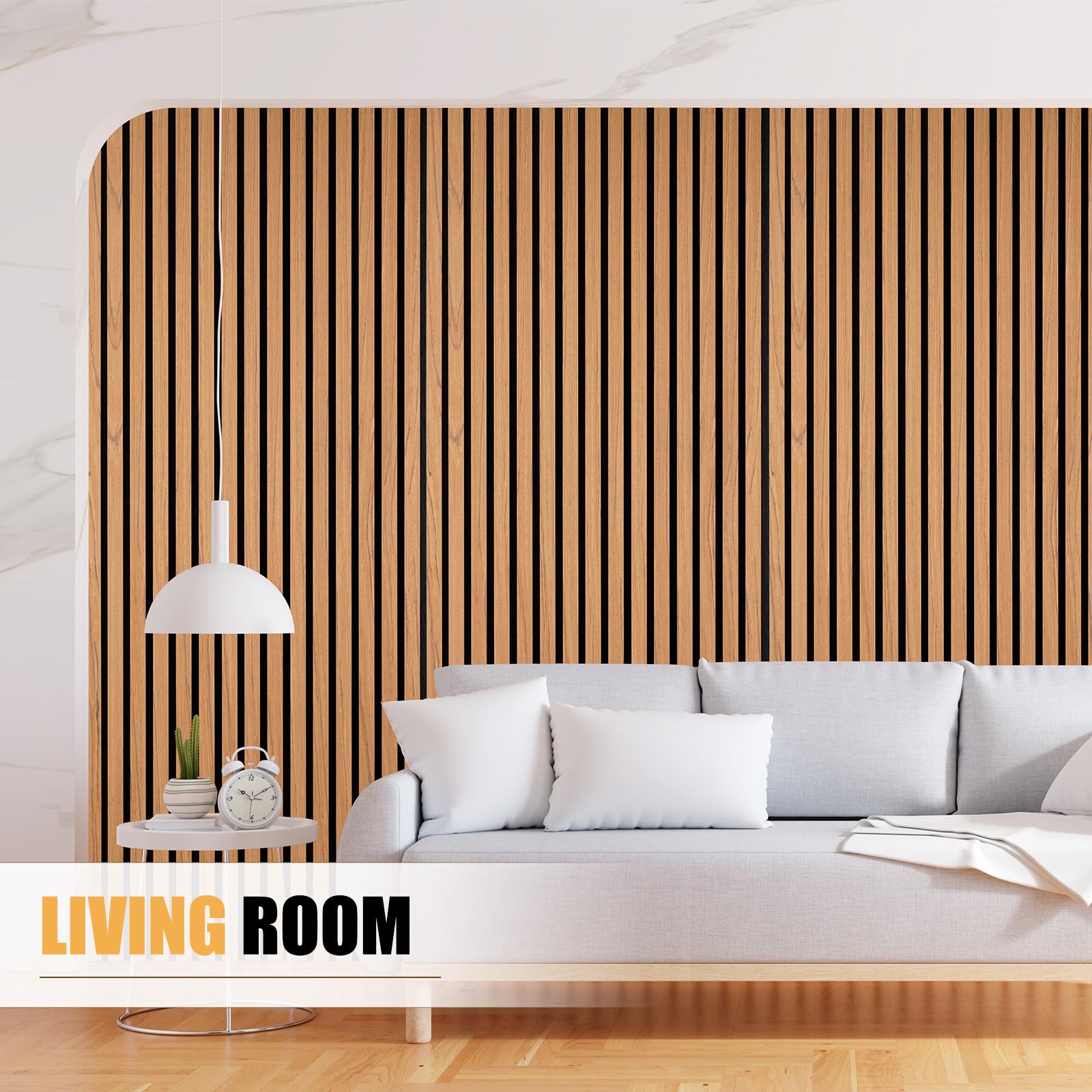 DOLLAR BOSS Paneles de madera para paredes, paneles de pared acústicos de 120 x 60 cm, paquete de 2, paneles de madera a prueba de sonido, paneles de pared decorativos 3D, paneles de pared de listones