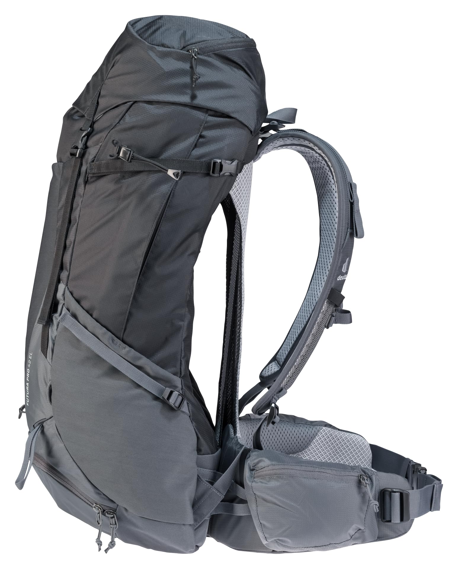Deuter Uniseks Futura Pro 42 El 3401421 Plecak Turystyczny, Czarny-Grafitowy, 42 L