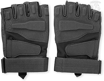 Amazon | SHENKEL ハーフフィンガーグローブ タクティカルグローブ BK