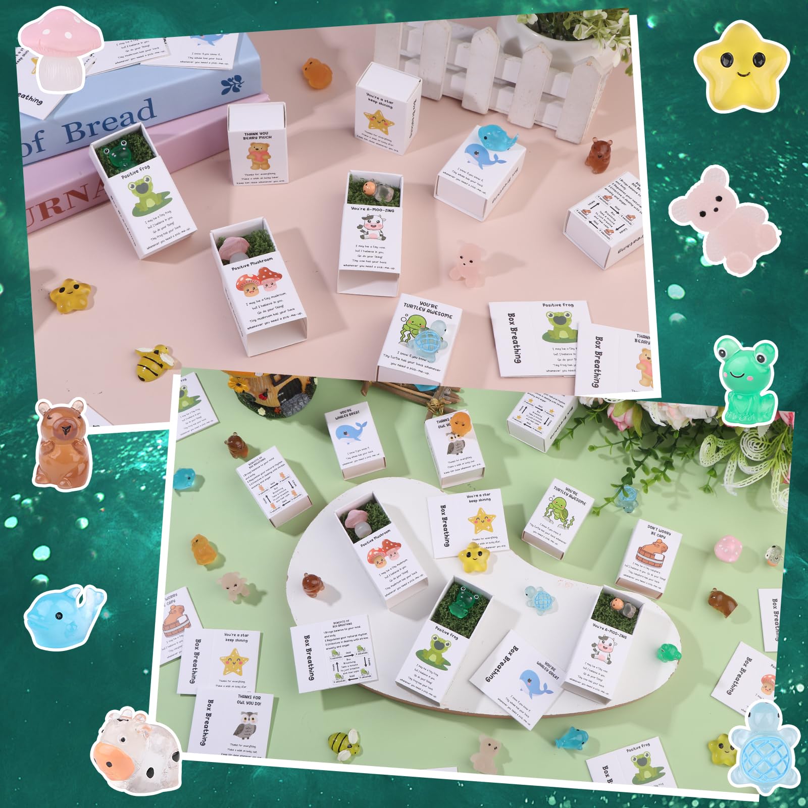 30 Set Employee Appreciation Gifts Bulk for Coworkers Luminous Resin Toys Inspirational Animal Pun Breathing Box Emotional Mental Health Care Support Gift Thank You Gift for Staff Teacher Nurse - Image 4