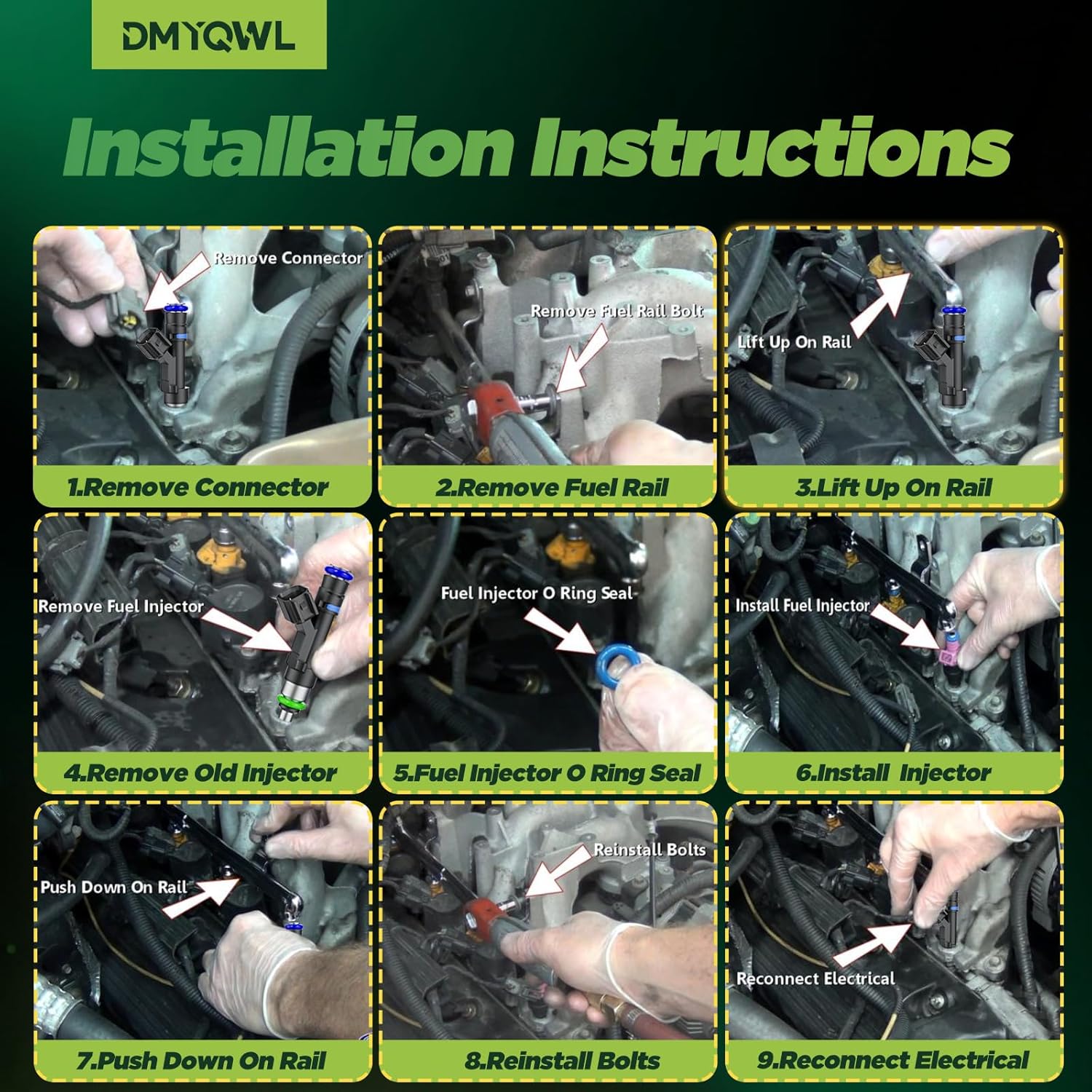 V6 3.7L Fuel Injectors Design for Jeep Liberty (2004-2012); Jeep Commander (2006-2010); Jeep Grand Cherokee (2005-2010); Ram1500 (2004-2012); Dakota (2004-2011) 0280158020 (6PCS)