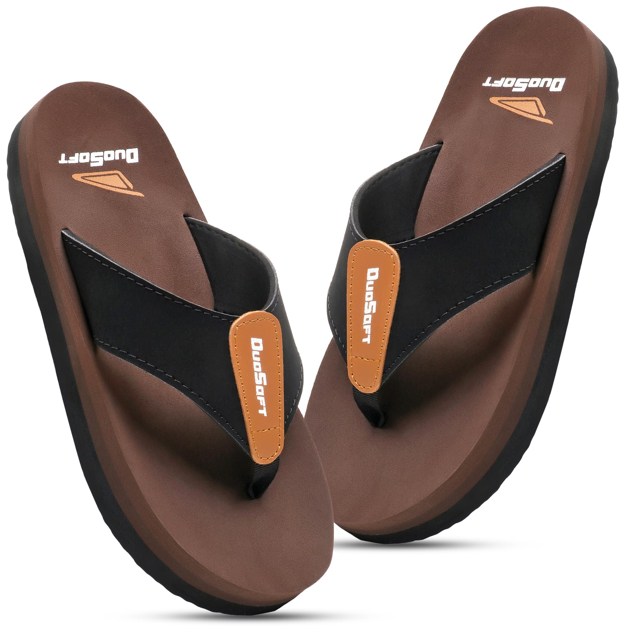 duosoft Women's Flip Flops, Olive Green & Black, Anti-Skid Rubber Sole, Arch Support, Super Soft, Shock Absorption-picture-27