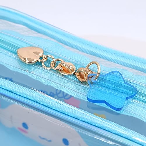 Miniatura 5 de Bolsa de maquillaje transparente impermeable Estuche cosmético holográfico PVC bolsa de aseo bolsa de embalaje de viaje para niñas, Azul