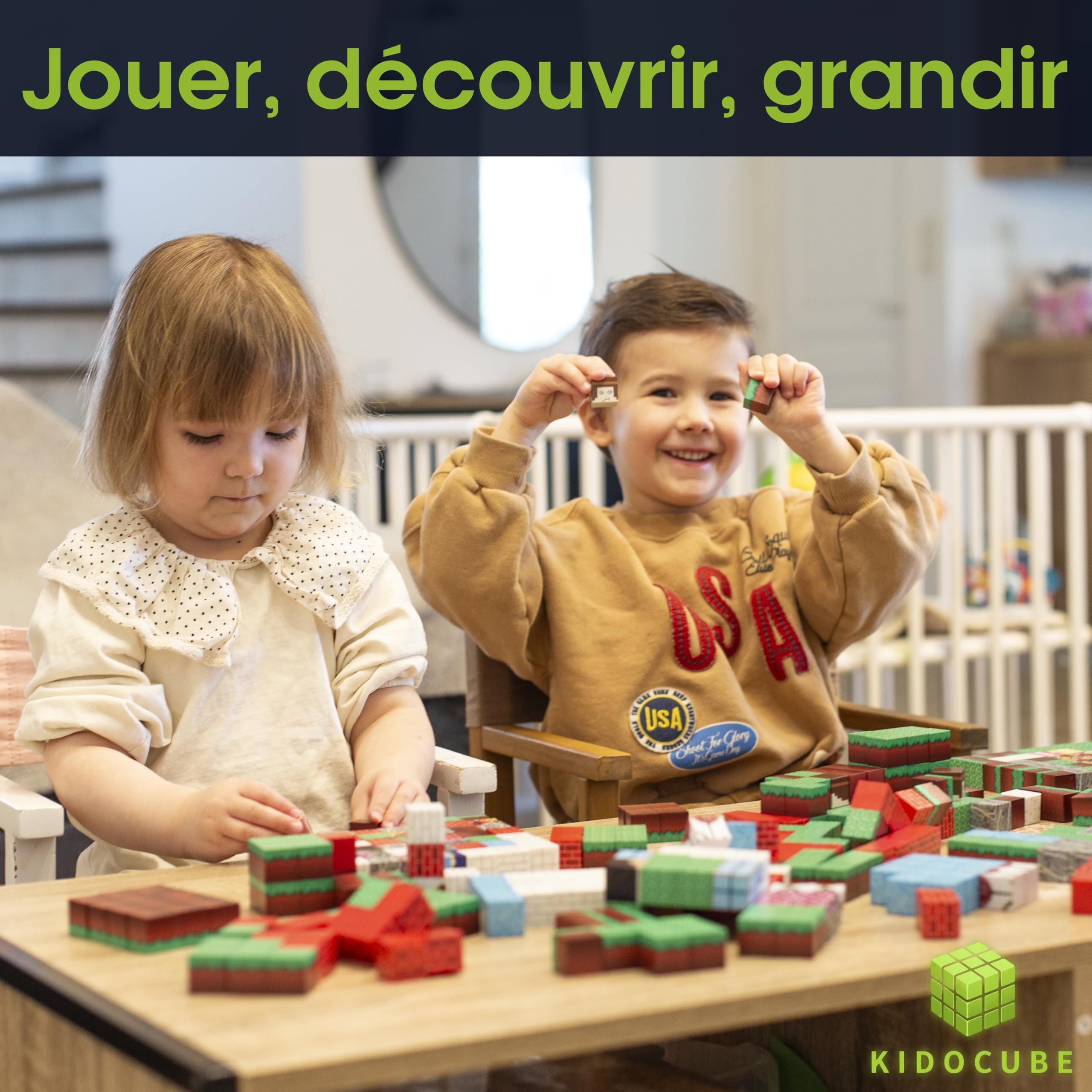 400 Cubes Magnétiques Bloc Jeu Construction Enfant Magnetic Blocks