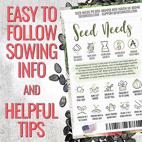 Miniatura 10 de Paquete de 100semillas Sugar Baby Sandía Citrullus lanatus semillas por las necesidades de semillas