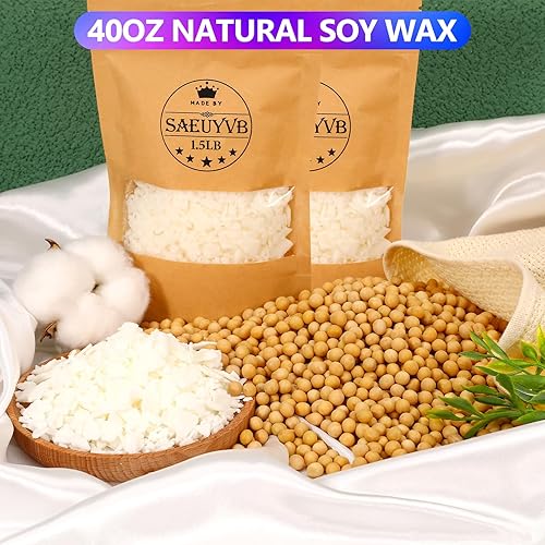 Miniatura 15 de SAEUYVB Kit de fabricación de velas para adultos con placa caliente, suministros de fabricación de velas de soja para principiantes, perfecto como