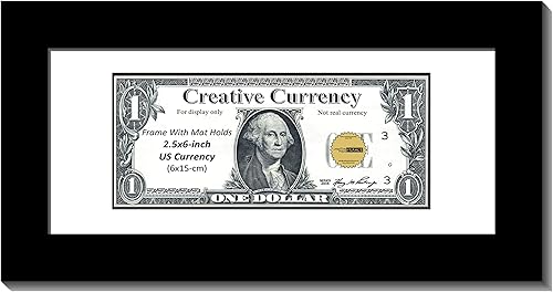 Miniatura 10 de Creative Picture Frames $4x9bk-b Marco negro del primer dólar con estera negra, soporte de caballete y colgador de pared incluido