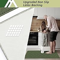 Vista 3 de COSY HOMEER Alfombras de cocina de 48 x 20 pulgadas/30 x 20 pulgadas, hechas de 100% polipropileno, 2 piezas de tapete de cocina suave