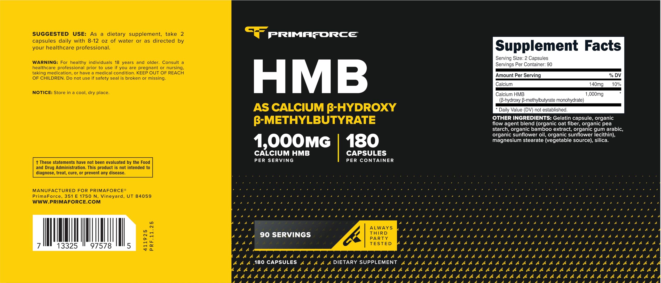 Amazon.com: Primaforce HMB (Beta-Hydroxy Beta-Methylbutyrate