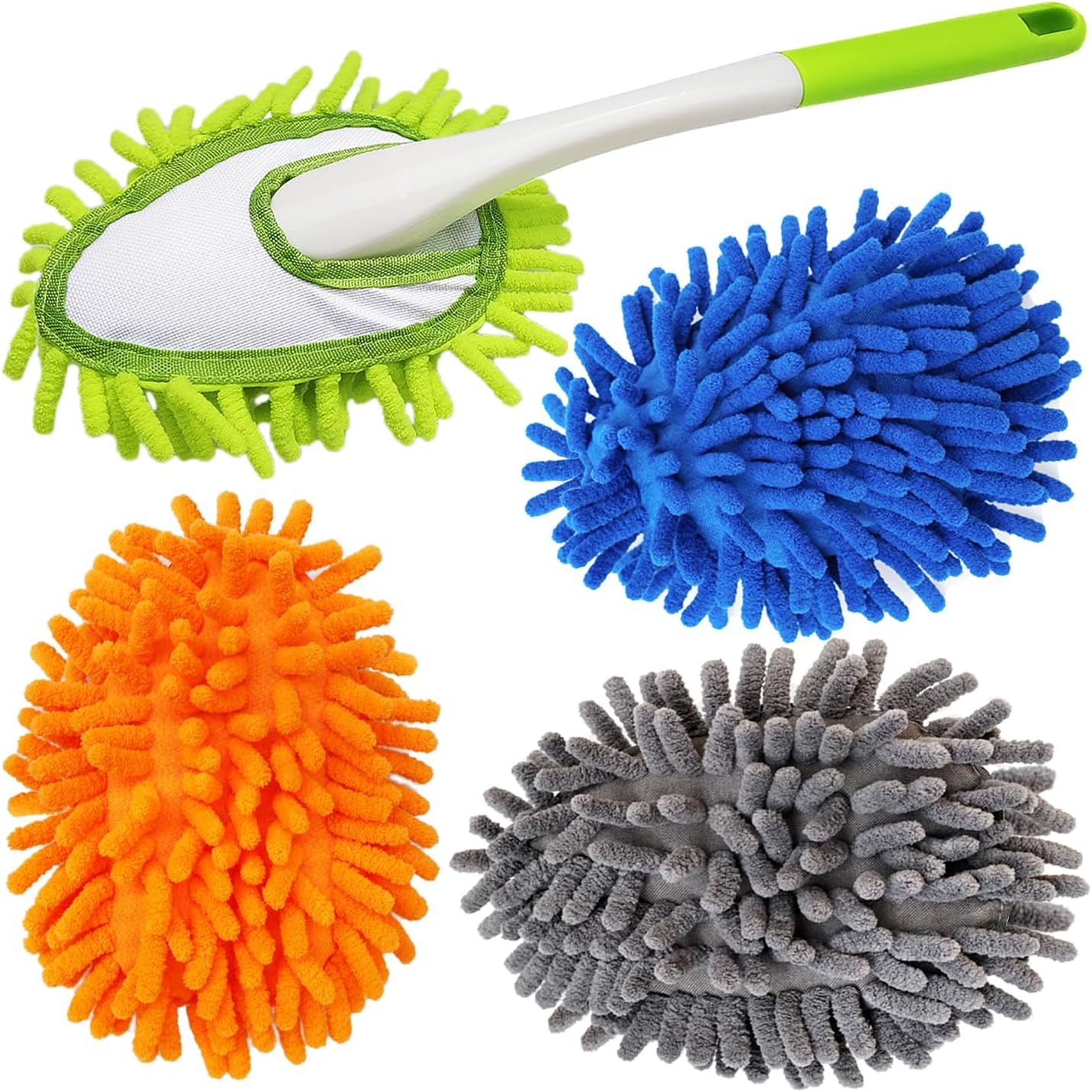 Microfiber Feather Duster, 13 Inch Length, pcs Washable Cloth, Car Duster,