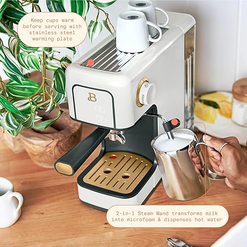 Miniatura 4 de Hermosa máquina de café espresso delgado de 20 bares, elaboración de cerveza programable de disparo simple y doble, compacta de 4.7 pulgadas de