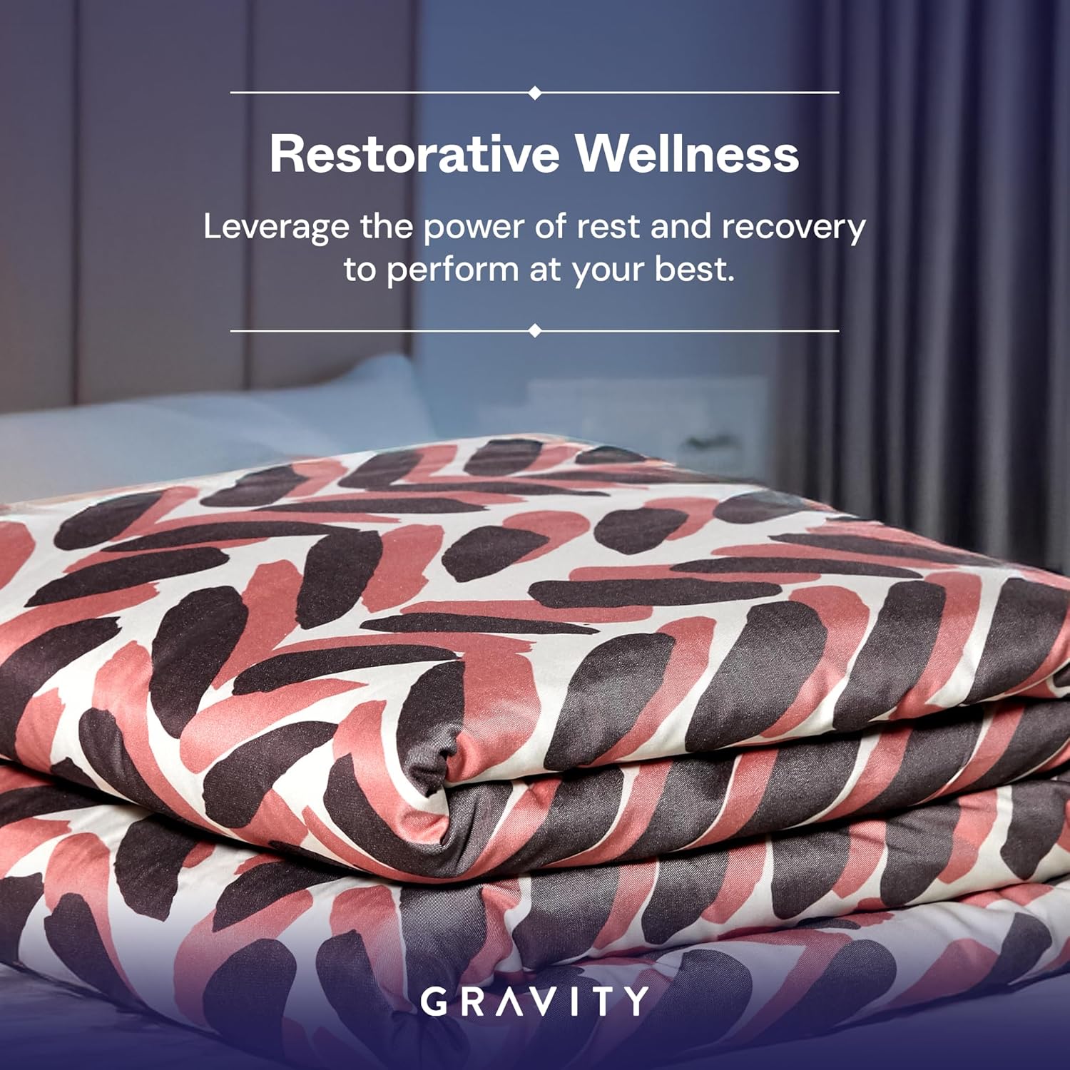 Gravity Weighted Blankets for Adults, (48" x 72", Vineyard Brush) - Heavy Comfort Cotton Blanket with Glass Beads - Ultra-Soft Premium Breathable Microfiber Duvet Cover - Machine Washable