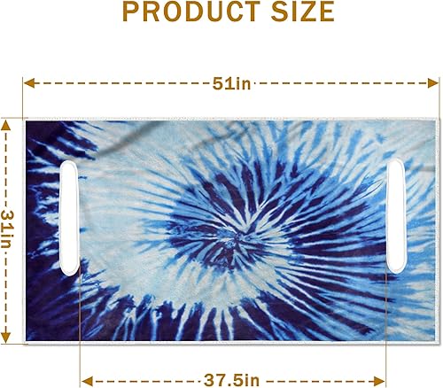 Miniatura 4 de YOKYHOM Fundas de asiento de carrito de golf de verano, toallamanta de asiento delantero de carrito de golf azul tie-dye para EZGOYamahaClub Car y