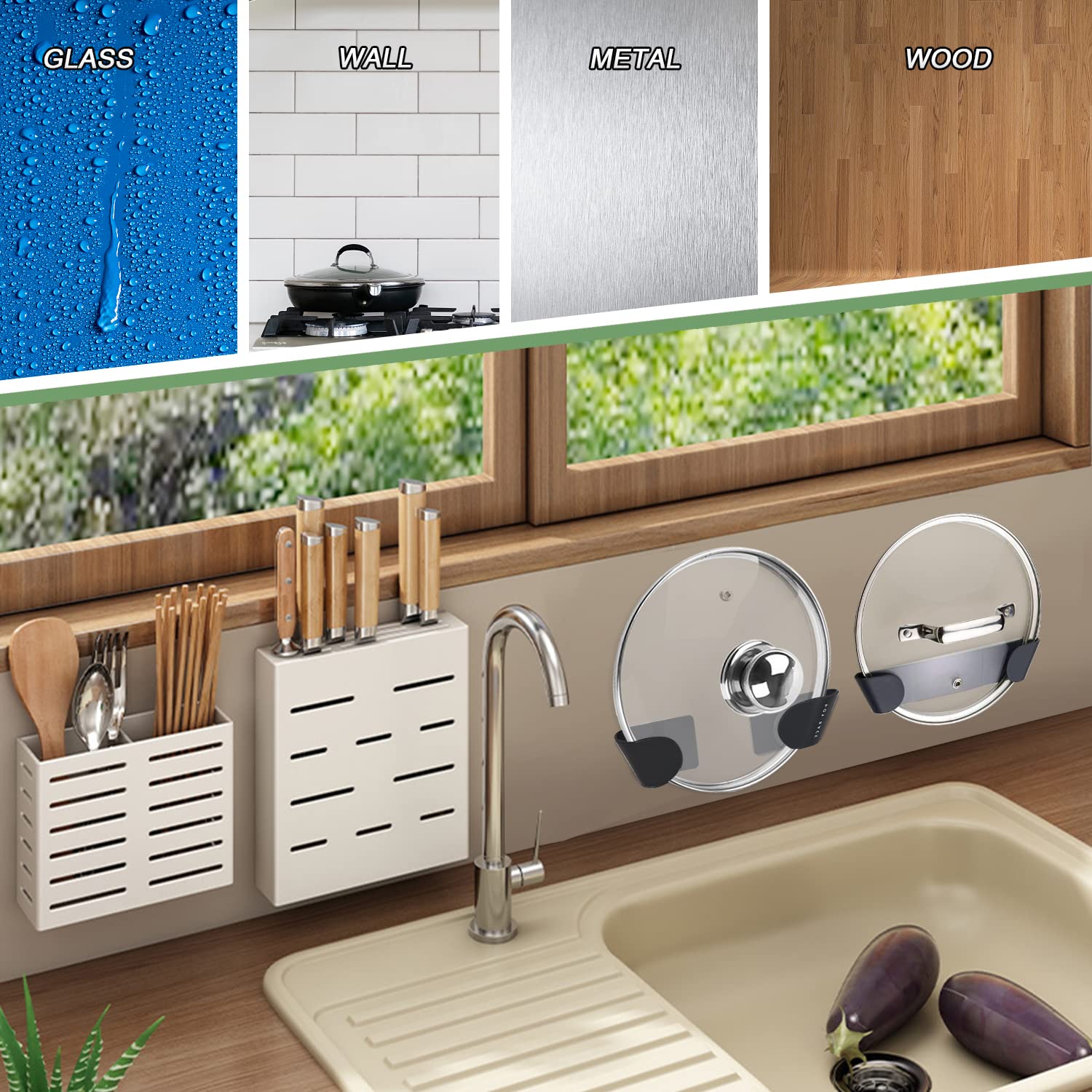 Portaspezie, set di 2 organizer per scaffali per armadio, bambù e bian – BONTOUR Shop