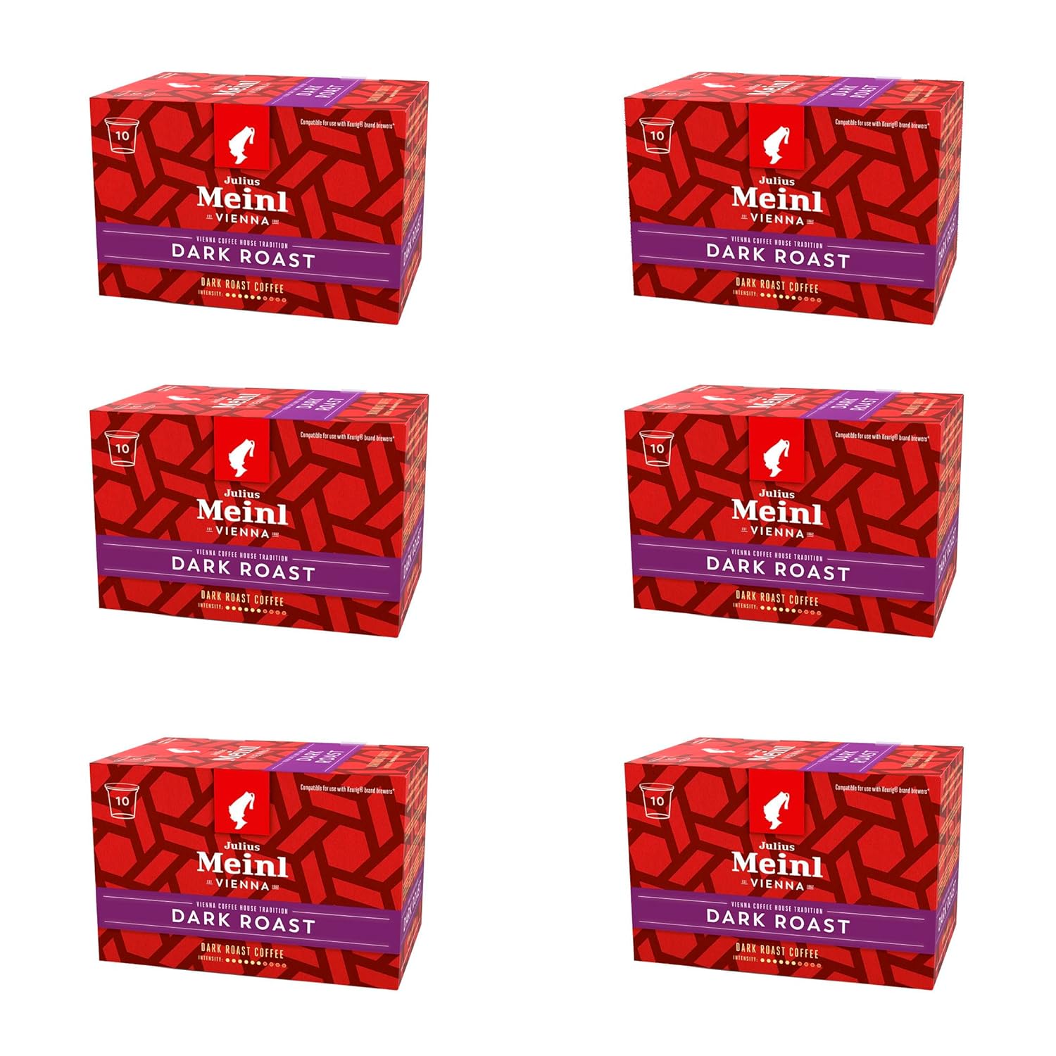 Julius Meinl Keurig Pods - Espresso Dark Roast Coffee K Cups 60 Count - Bulk Value Office Pack - Intense Viennese Austrian Coffee Pods