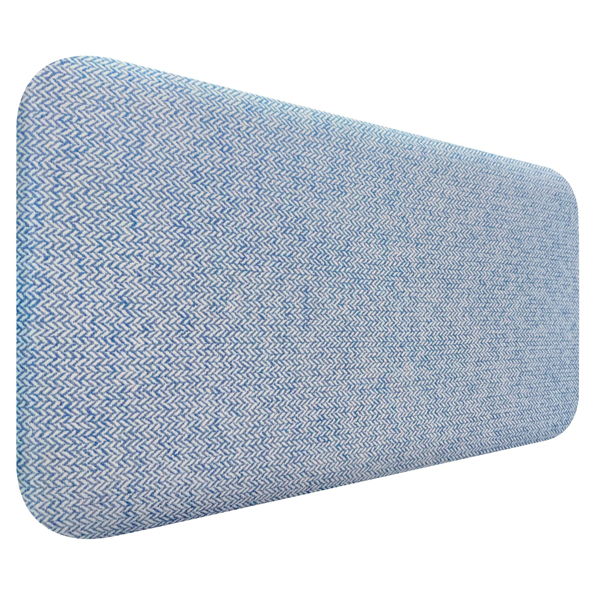 DHOME Testiera Imbottita Liscia Arrotondata Luxury Edition per Parete Acustica Testiere Fonoassorbenti Testata Letto Camera da Letto (Espigas Azul, 90cm)