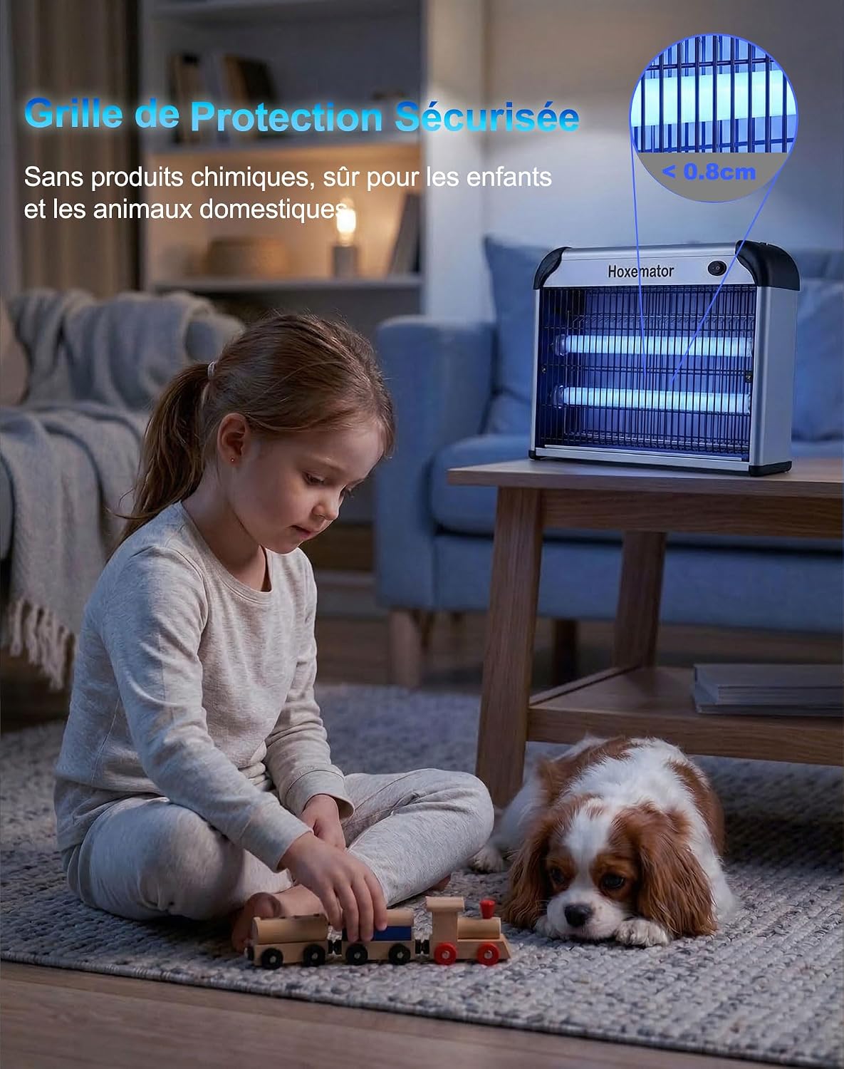 Lampe Anti Moustique Électrique 20W Piège à Moustique Intérieur/Extérieur avec UV 365 nm, 2000V Grille Haute Tension Tue Mouche, Efficace Destructeur d’Insectes pour Habitat,Terrasse,Jardin — vue 6