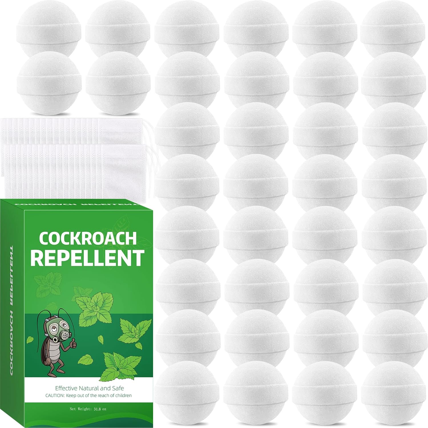 36 Pack Roach Repellent Peppermint Oil to Keep Cockroach Away from House, Powerful