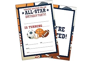 Sports Style Fill-In Birthday Invitations