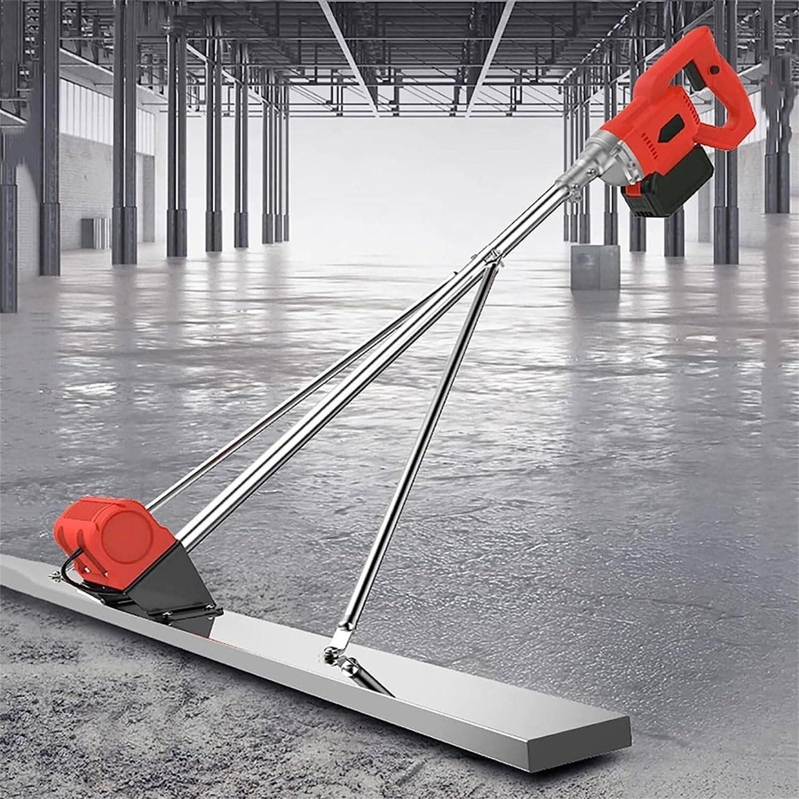 Kit vibratorio de Regla de hormigón con Tablero de 2 cm/0,8 Pulgadas de Grosor, Herramienta eléctrica inalámbrica de Acabado de hormigón, Regla de manipulación de nivelación,220V