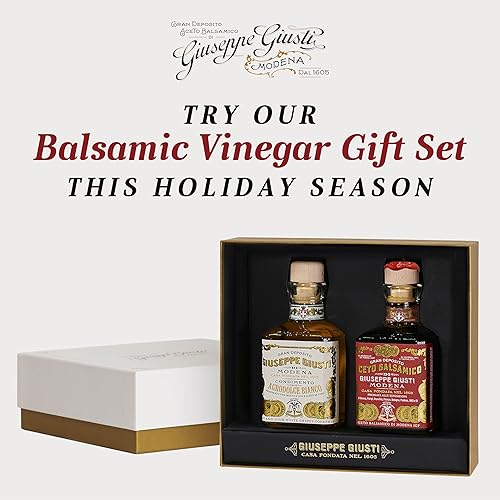 Miniatura 5 de Giusti Vinagre Balsámico de Módena IGP – 2 medallas de oro Gourmet Aceto Balsamico di Modena con rico sabor para ensaladas, adobos, queso y acabado,