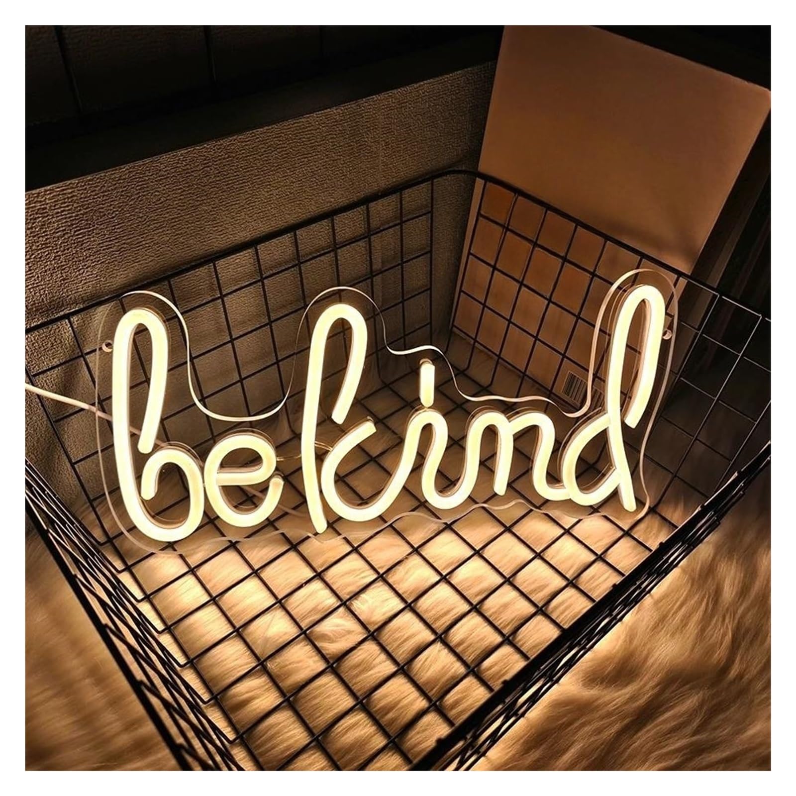 néon signe Enseigne Lumineuse Be Kind À Intensité Variable, Alimentée Par USB, Pour Chambre, Bureau, Bar, Boutique, Pub, Décoration Murale, 35cmx16cm