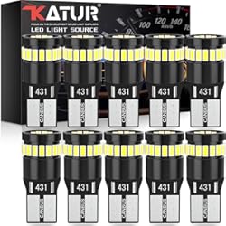 Carro Con Luz Led KATUR Bombilla LED 194 168 2825 W5W T10 24-SMD 3014 Conjuntos de Chips Bombillas LED CANBUS Sin Errores para el Domo del automóvil Mapa de cortesía Puerta Luces de matrícula (10 Piezas, Blanco)