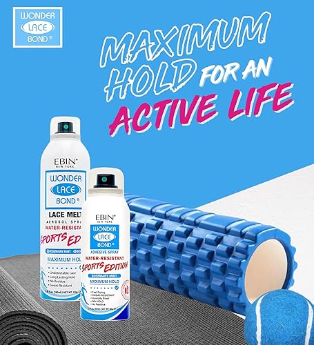Miniatura 2 de EBIN - Paquete de pegamento de encaje o adhesivo en aerosol de 6.08 onzas con spray de encaje fundido de 6.08 onzas edición deportiva de EBIN NEW