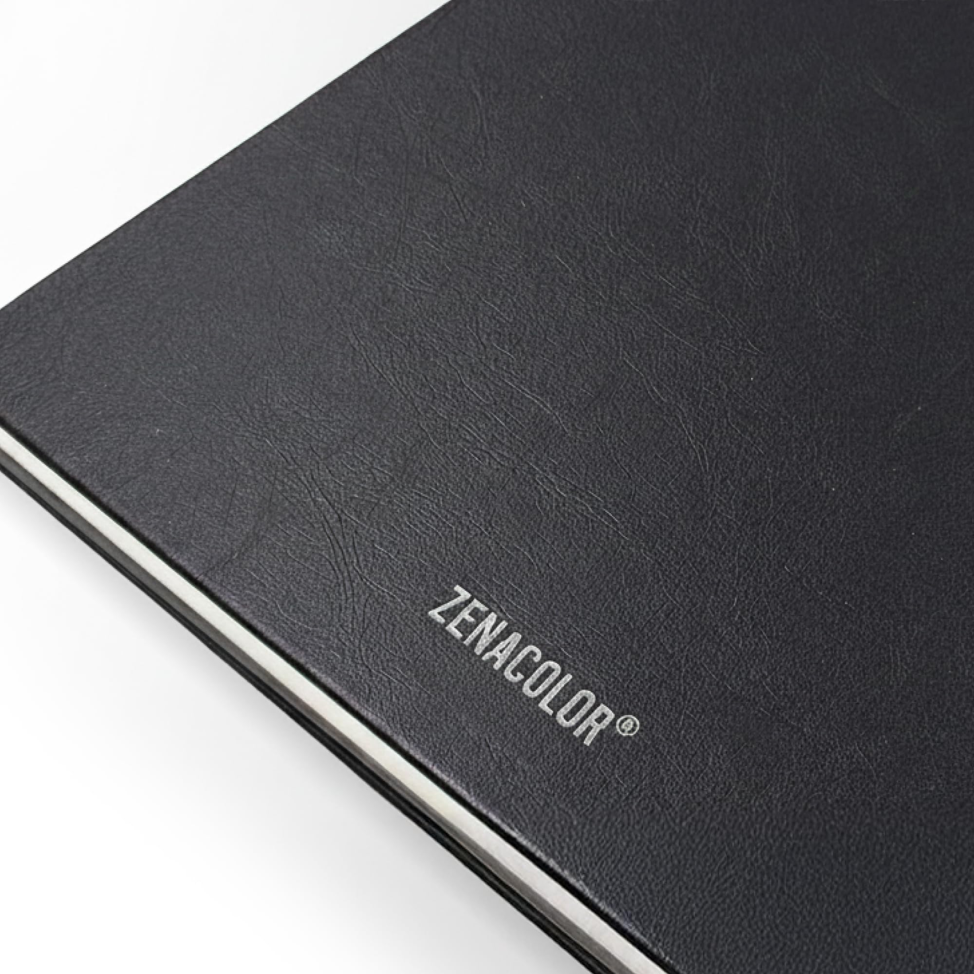 Zenacolor Sketchbook A4 - Copertina Rigida, Carta Spessa 200 g/m², 50 fogli / 100 pagine - Album da Disegno a Spirale, Quaderno da Disegno per Bambini, Amatori e Professionisti