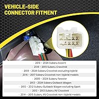 Vista 2 de Oyviny Custom 4 Pin Trailer Wiring Harness for Select 2009-2024 Subaru Ascent/Crosstrek/Forester/Outback Factory Tow Package Required for